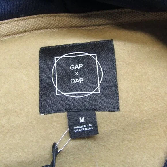 NEW GAP X DAP Mens Hoodie Perfect Khaki Beige/Navy Size M Logo Harlem Pullover